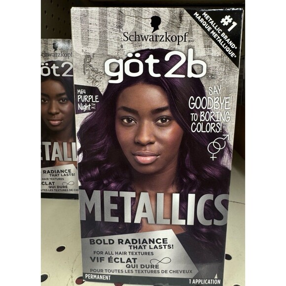 Schwarzkopf göt2b Metallics permanent hair color  M64 Purple Night. OLSHB - Picture 1 of 1